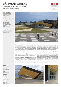 Artlab EPFL Lausanne construction d'un centre d'art de culture et de sciences par Kengo Kuma Architectes