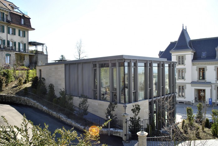 Villa Bellevue Extension contemporaine et restauration de la villa existante au siège de la Fédération Internationale de Natation (FINA) Glatz et Delachaux architectes Nyon